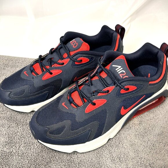 Nike Air Max 200 Running Shoes Obsidian/University Red Size 9M/10.5W New - Picture 2 of 6